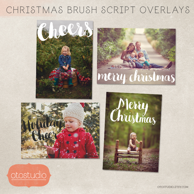 Christmas and Holidays Overlays ~ Card Templates on Creative Market