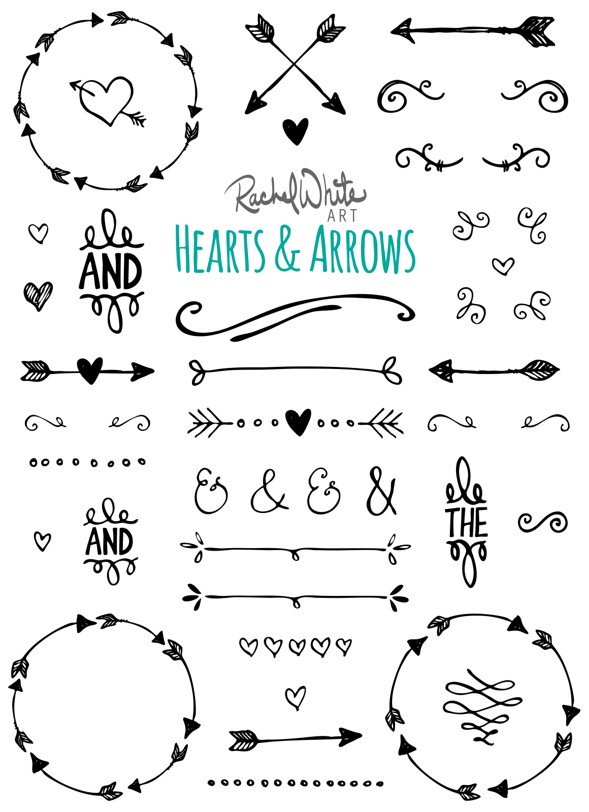 Hearts & Arrows - Vector & PNG ~ Illustrations on Creative Market