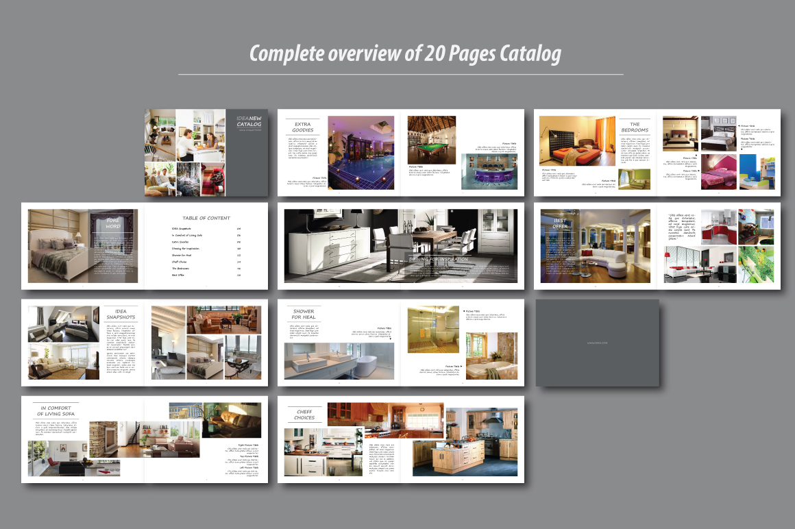 Idea Catalog Template Brochure Templates on Creative Market