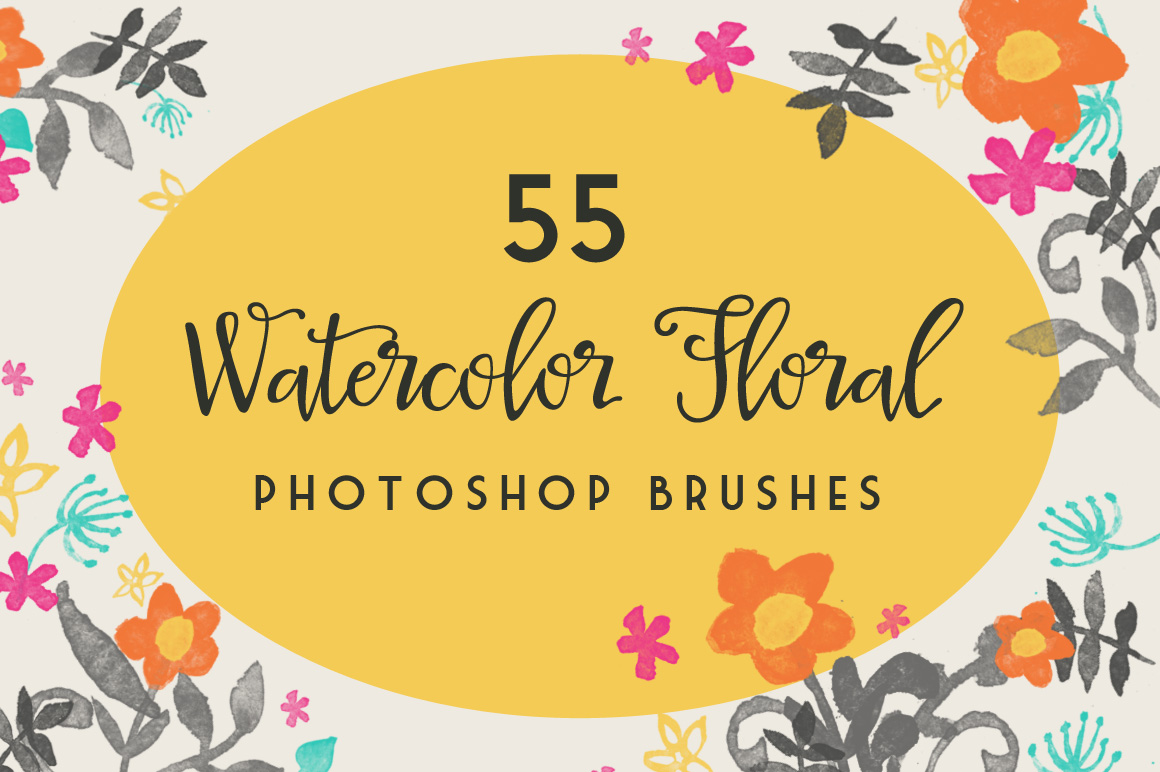 Watercolor Floral Photoshop Brushes ~ Brushes on Creative ...