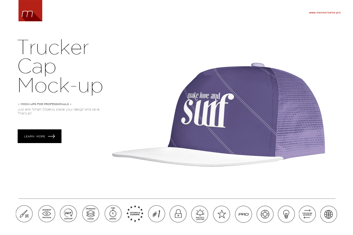 Download Trucker Cap Mock-up ~ Product Mockups on Creative Market