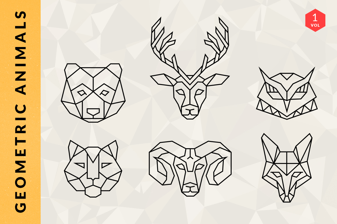 Geometric Animal Logos - Volume 1 ~ Logo Templates on 