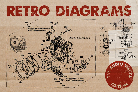 Retro Vector Diagrams 32 Items