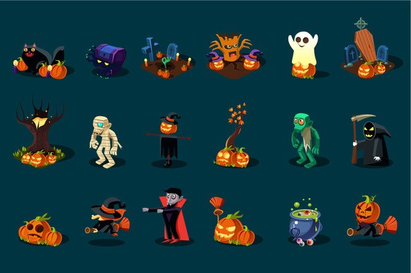Halloween Monsters And Items Halloween Monsters And Items