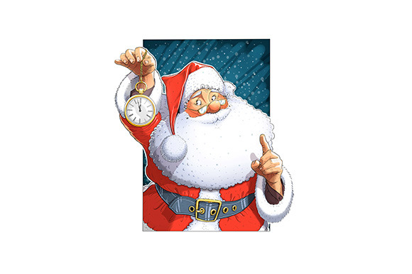 Santa Claus With Clock Santa Claus With Clock
