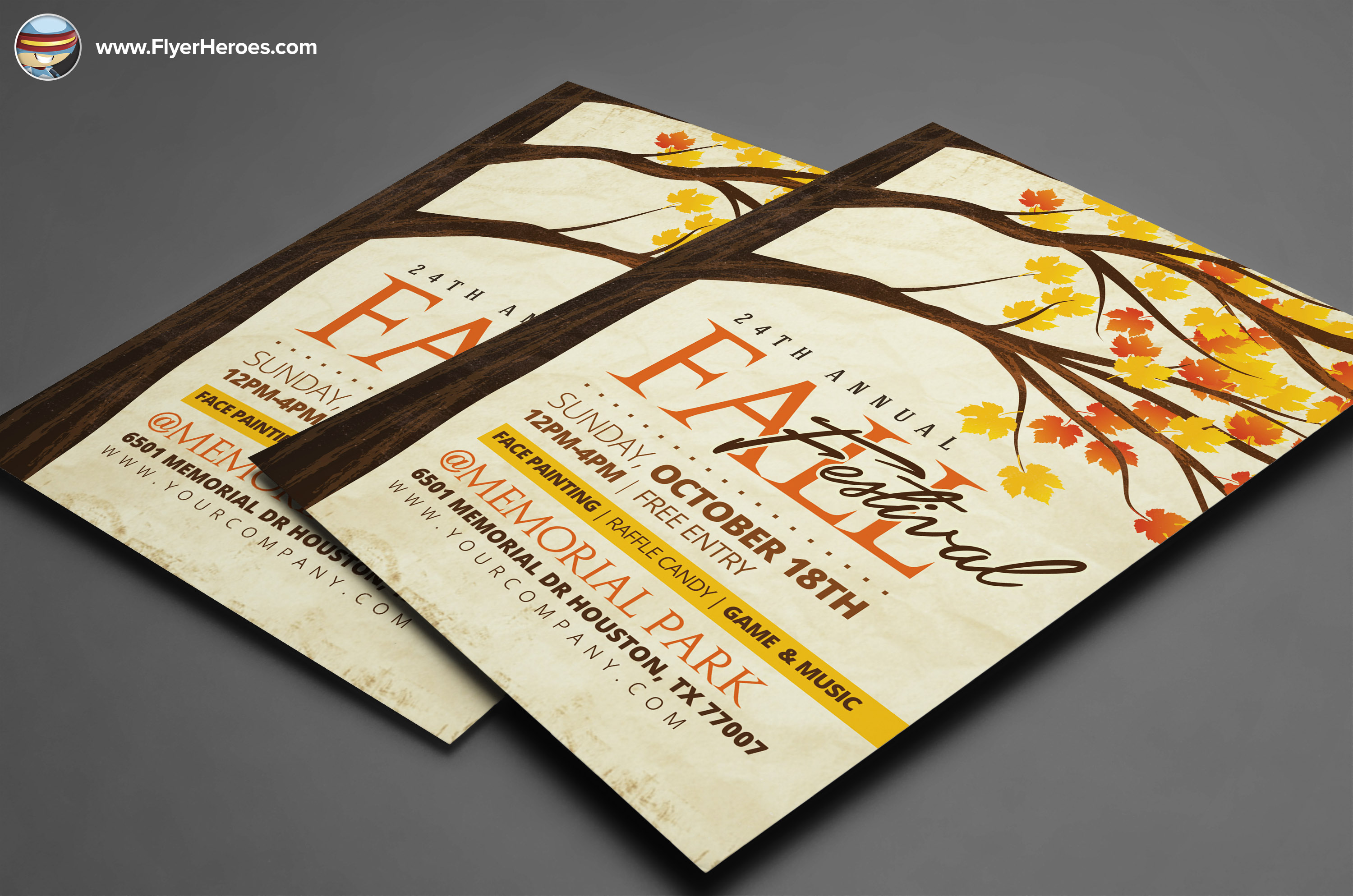 Rustic Fall Flyer Template ~ Flyer Templates on Creative Market