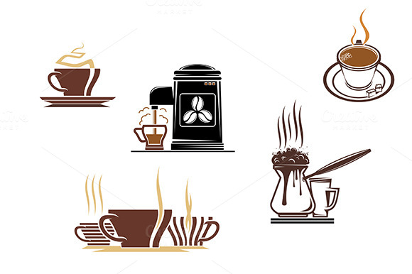 Coffee And Tea Symbols And Icons Coffee And Tea Symbols And Icons