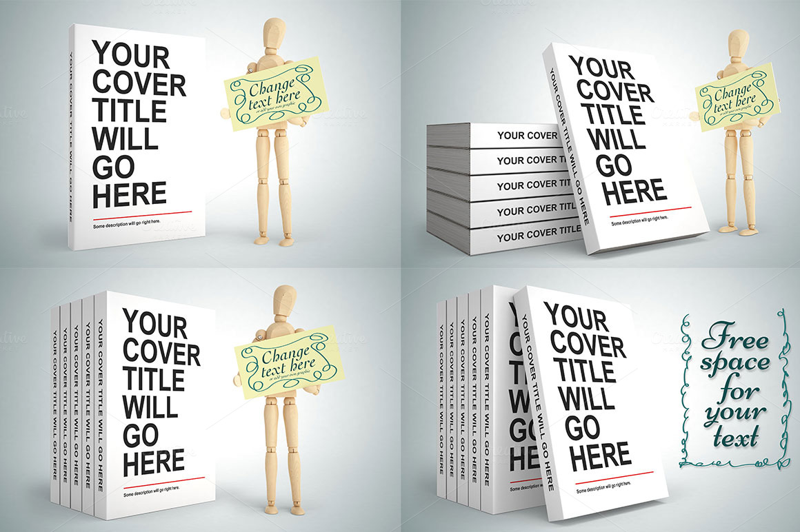 Book Mock-ups - 10 poses ~ Product Mockups on Creative Market