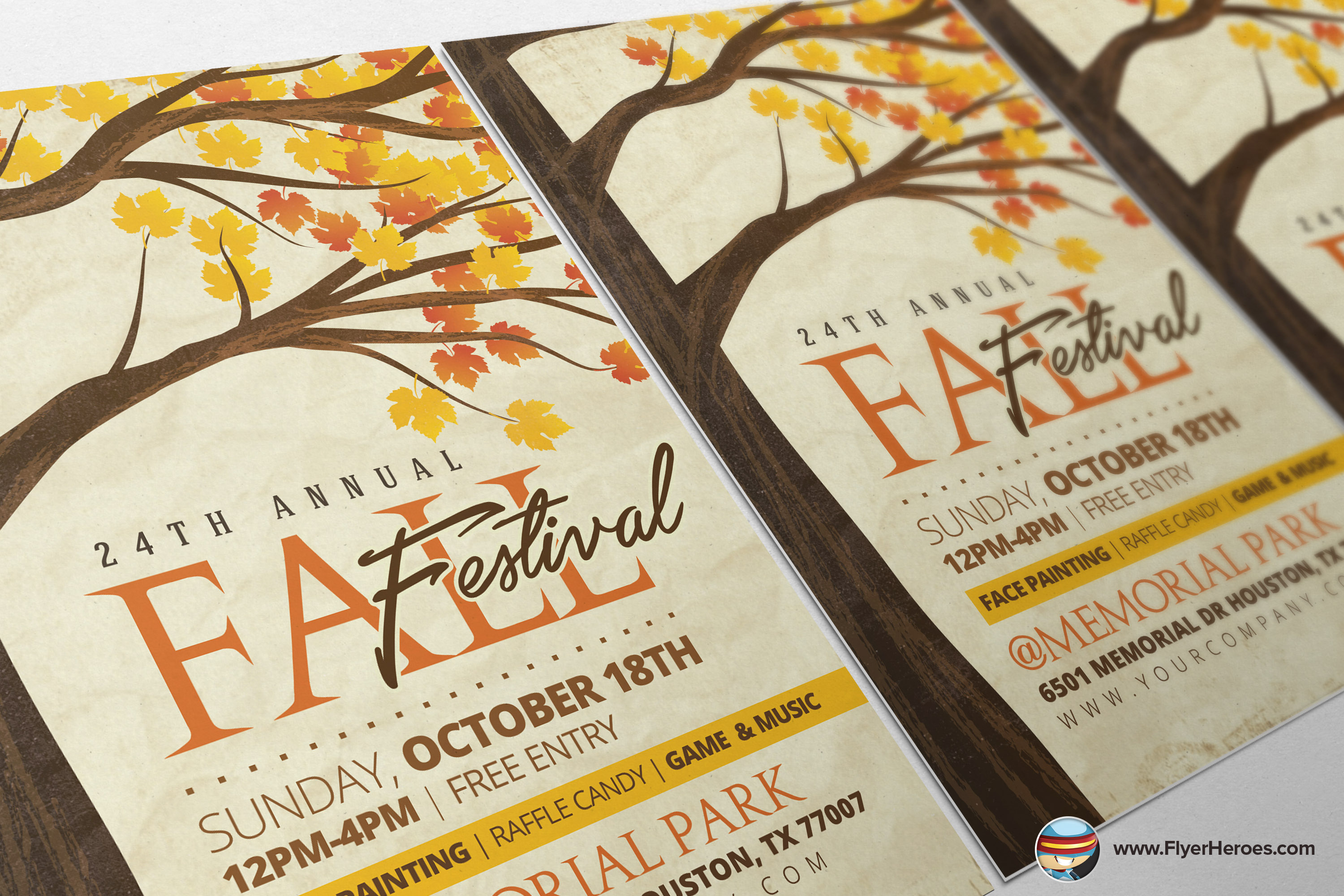 Rustic Fall Flyer Template ~ Flyer Templates on Creative Market