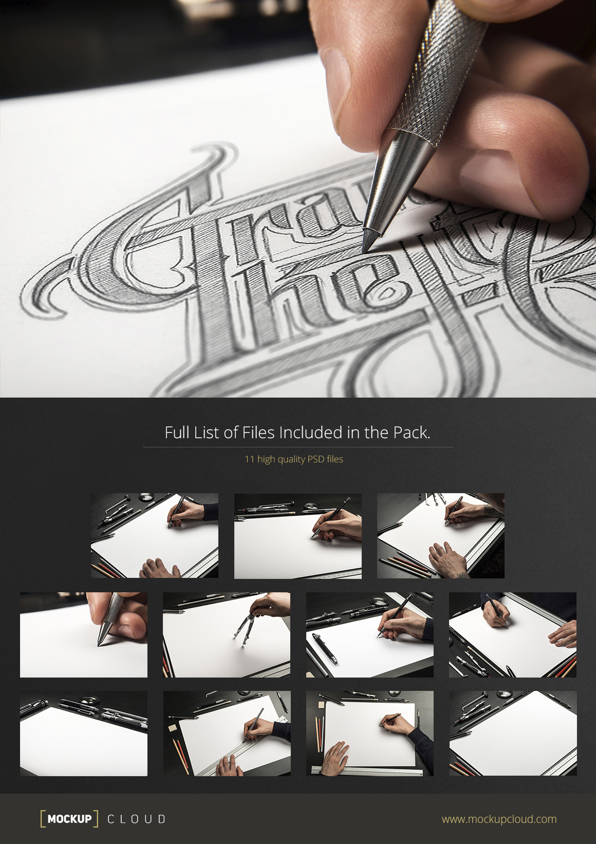 Sketch / Hand Drawn Mockup Set Product Mockups on
