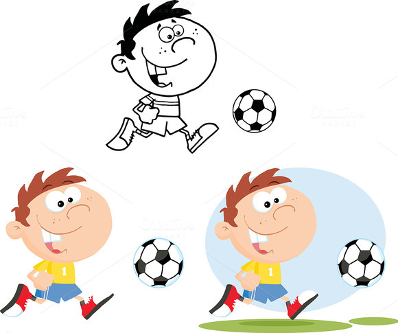 Boy With Soccer Ball Collection Boy With Soccer Ball Collection
