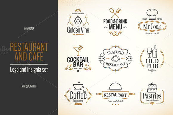 9 Food And Drinks Logos 9 Food And Drinks Logos