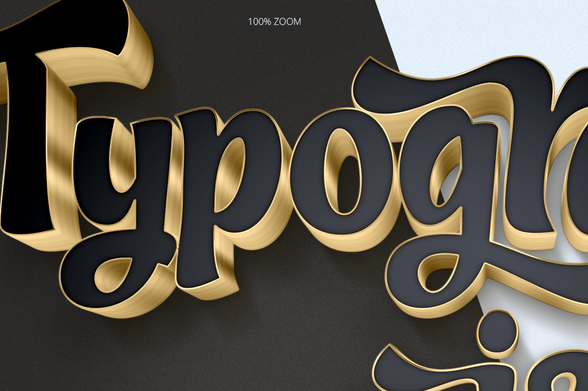 Download 3D Gold Text Effects ~ Layer Styles on Creative Market