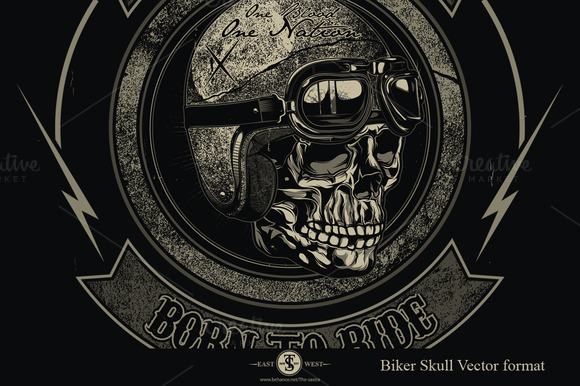 Biker Skull ~ Illustrations on Creative Market