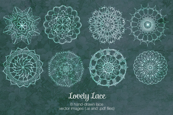 Lovely Lace Vector Illustrations