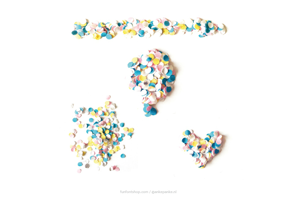 Confetti handmade letters Graphics on Creative Market