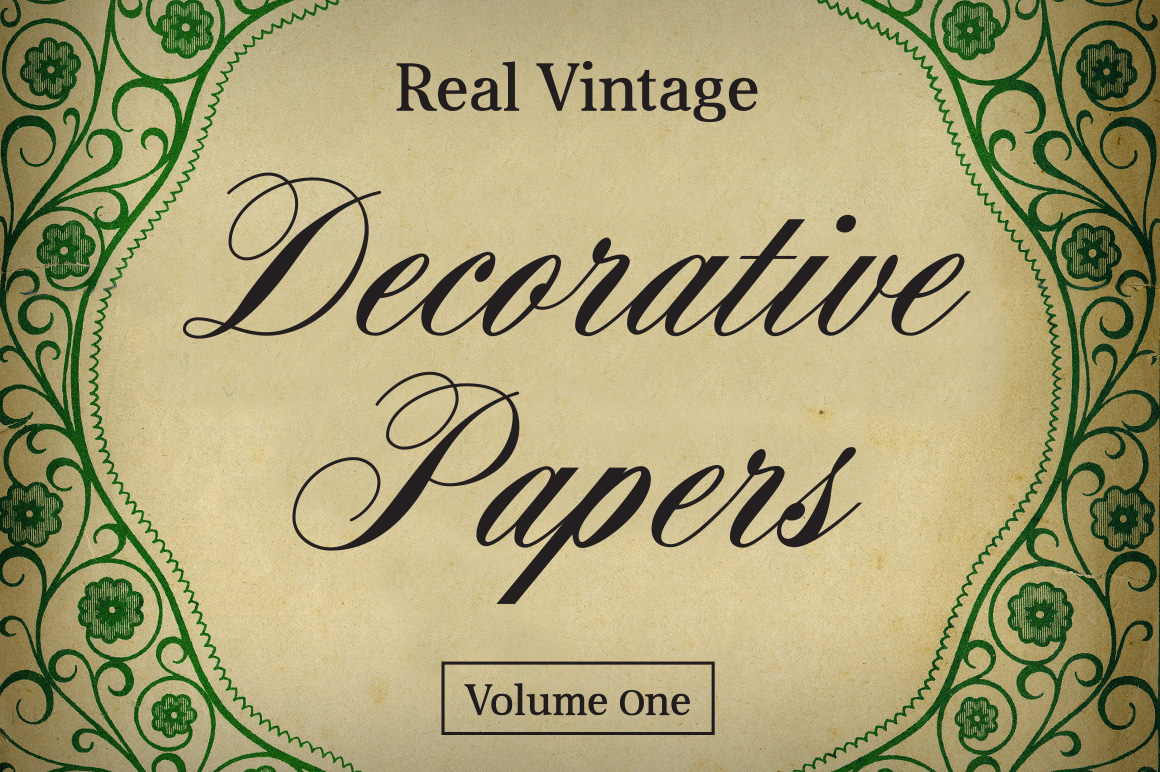 Real Vintage Decorative Papers Vol 1 Textures on Creative Market