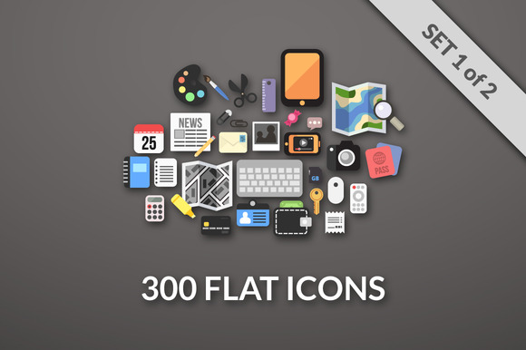 300 FLAT ICONS 300 FLAT ICONS