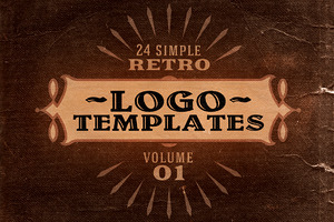 Simple Retro Logo Templates v.1