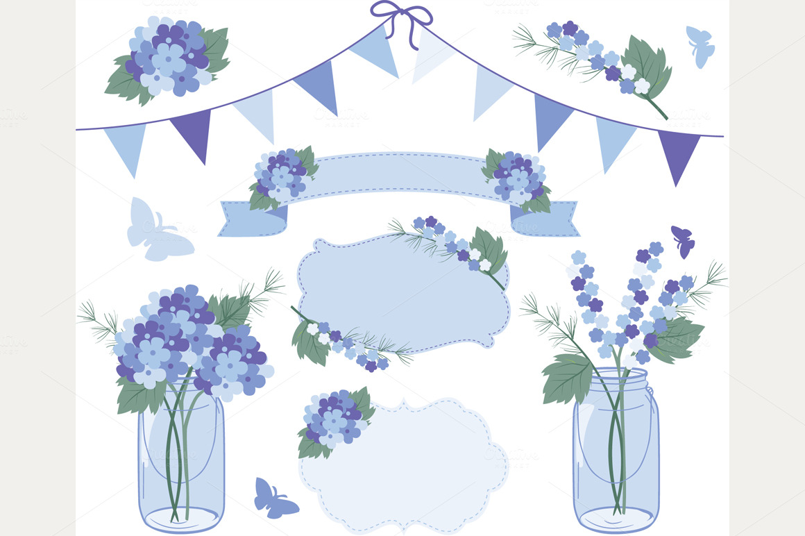clip art hydrangea flower - photo #24