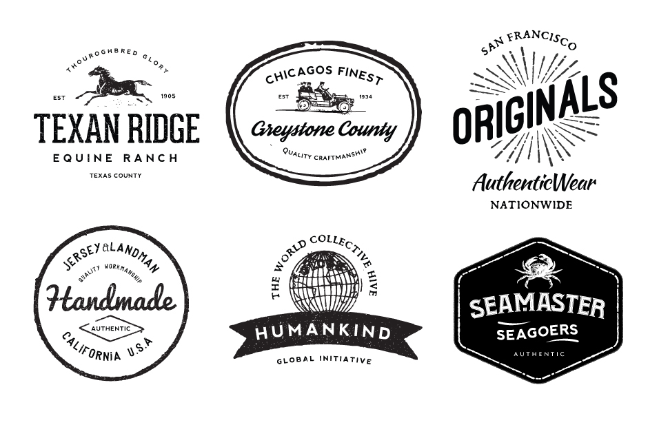 Download Very Vintage Vector Kit + 14 Logos ~ Objects on Creative ...