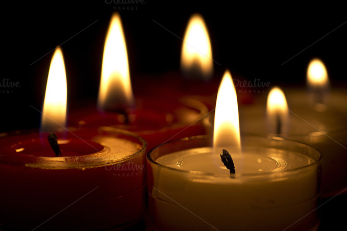 Burning Candles ~ Holiday Photos on Creative Market