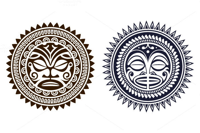 Polynesian tattoo masks ~ Illustrations on Creative Market