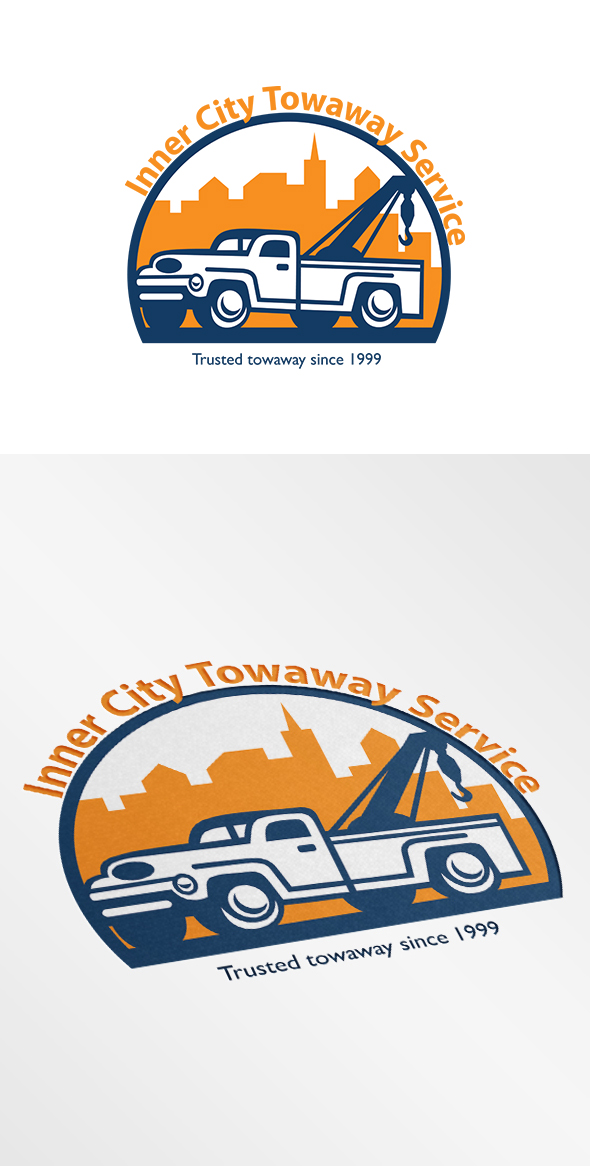 tow truck logo design