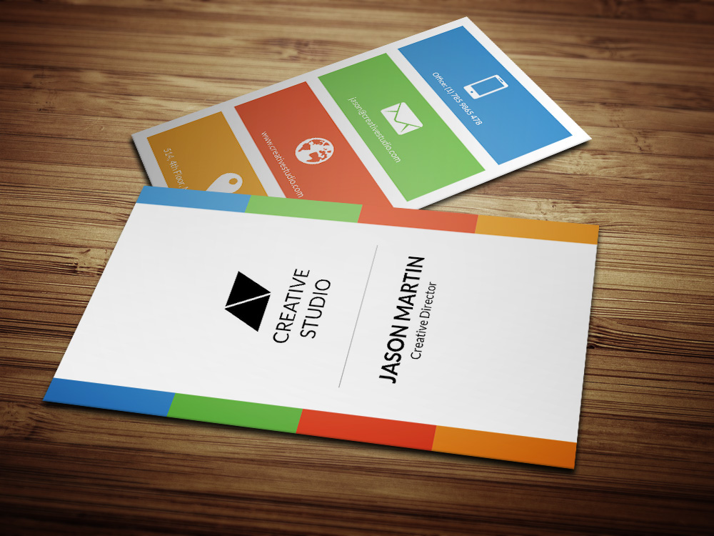 Flat Minimal Business Card ~ Business Card Templates on Creative Market