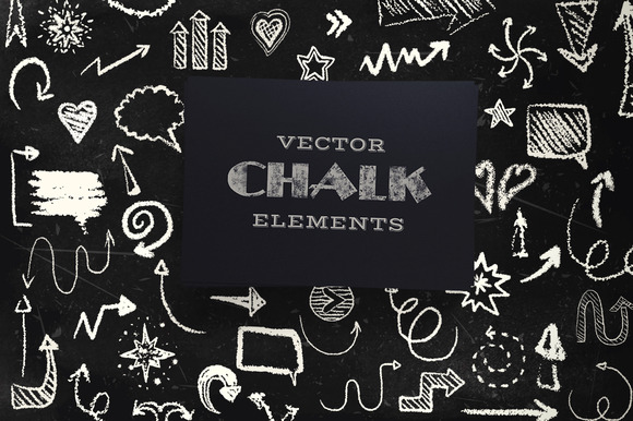 Vector Chalk Elements Collection