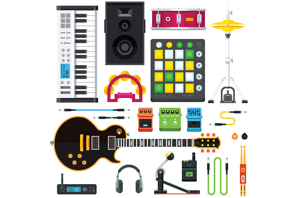 Rock And Pop Music Instruments Rock And Pop Music Instruments