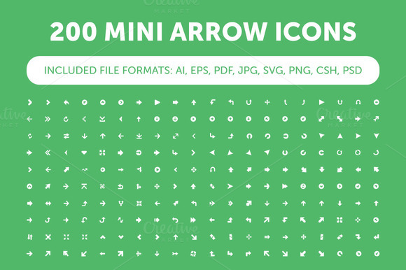 200 Mini Arrow Icons