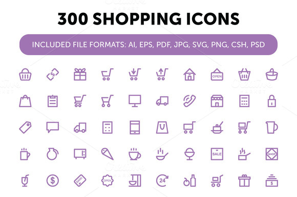 300 Shopping Icons