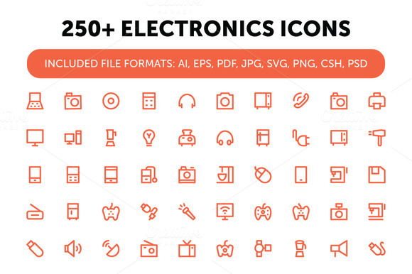 250 Electronics Icons