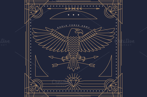 Thin Line Eagle Label Thin Line Eagle Label