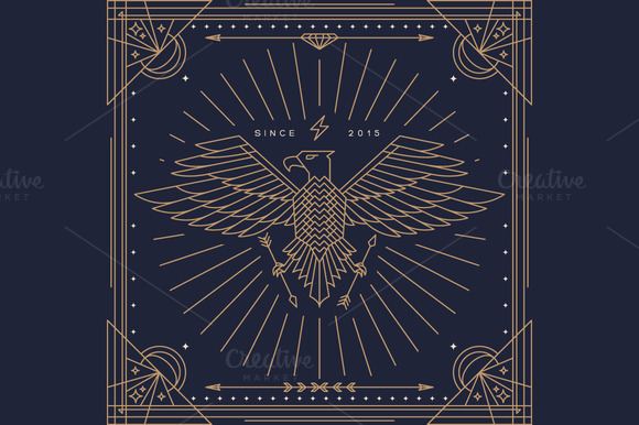 Thin Line Eagle Label Thin Line Eagle Label
