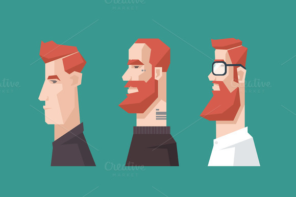 Three Redhead Male Charaters Three Redhead Male Charaters