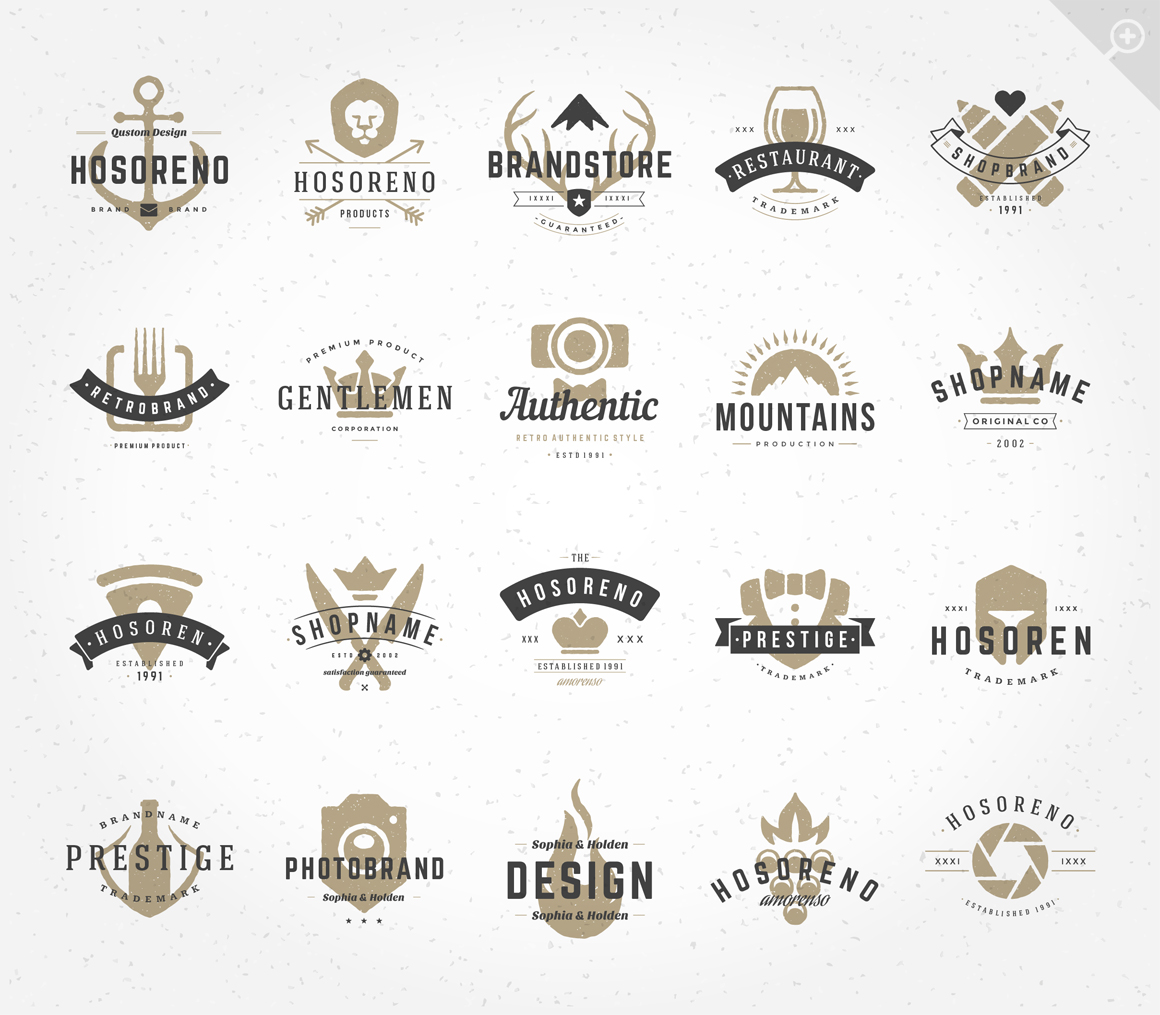 20 hand drawn logos ~ Logo Templates on Creative Market