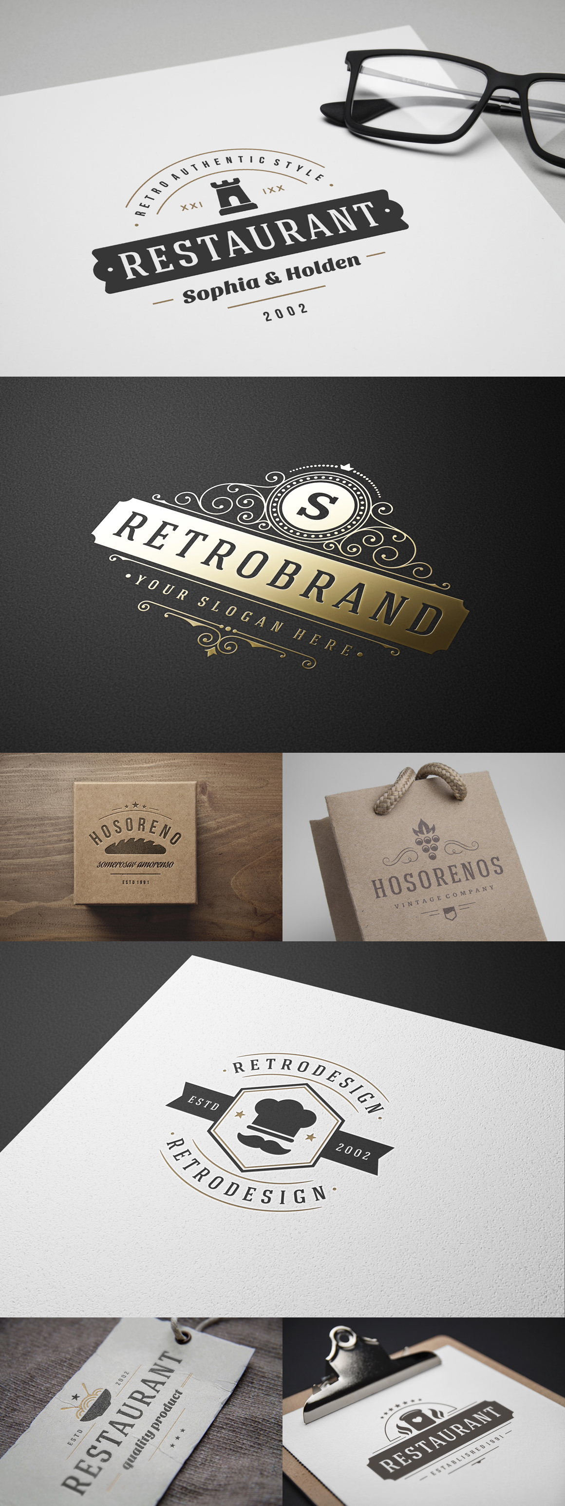 80 Restaurant Logotypes and Badges ~ Logo Templates on Creative Market