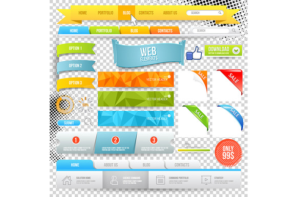 Vector Web Elements Vector Web Elements