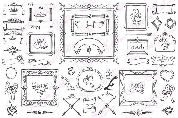 Doodle Frame Decor Elements 04 Doodle Frame Decor Elements 04