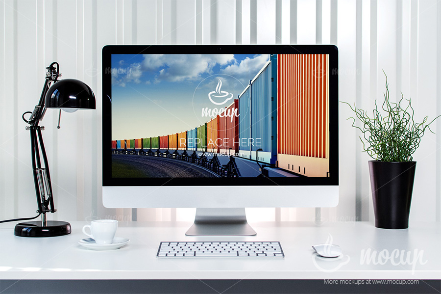 Download Container 5K iMac Mockup "A" ~ Product Mockups on Creative ...