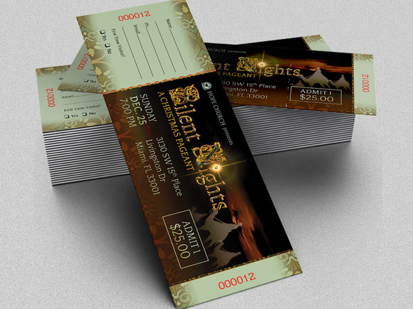 Silent Night Christmas Ticket Silent Night Christmas Ticket