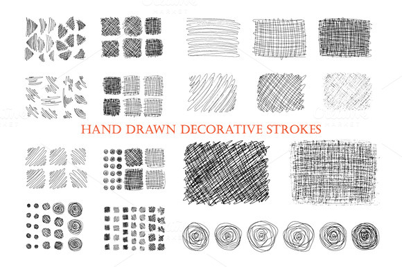 Hand Drawn Ink Decorative Strokes Hand Drawn Ink Decorative Strokes