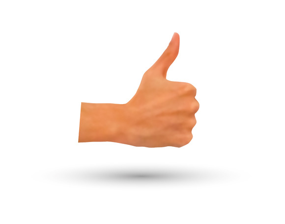 Vector Photorealistic Thumb-up Hand Vector Photorealistic Thumb-up Hand