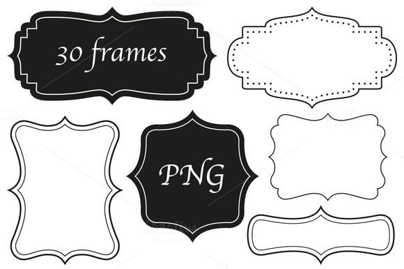 30 Frames In Four Styles PNG 30 Frames In Four Styles PNG
