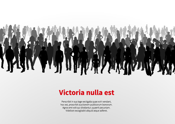 A Large Group Of People Silhouettes A Large Group Of People Silhouettes