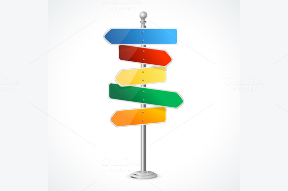 Direction Road Signs Vector Direction Road Signs Vector