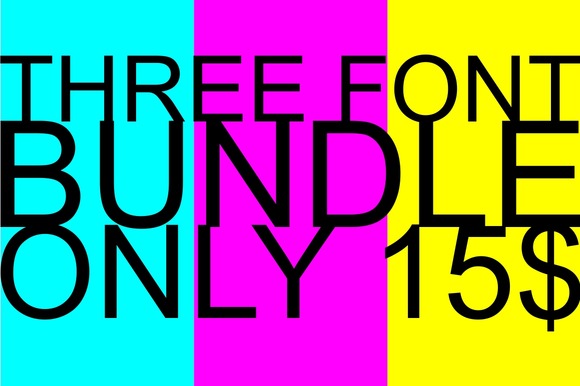 Three Font BUNDEL Only 15$ Three Font BUNDEL Only 15$