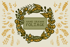 Hand drawn foliage